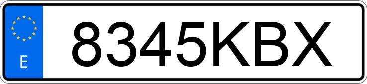 Numer rejestracyjny 8345KBX posiada KIA SPORTAGE