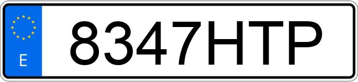 Numer rejestracyjny 8347HTP posiada SEAT ALHAMBRA