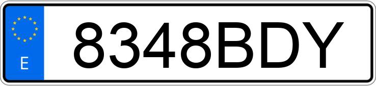 Numer rejestracyjny 8348BDY posiada BMW 1800