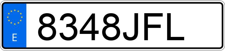 Numer rejestracyjny 8348JFL posiada MERCEDES C (205)