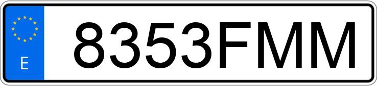 Numer rejestracyjny 8353FMM posiada PEUGEOT 307