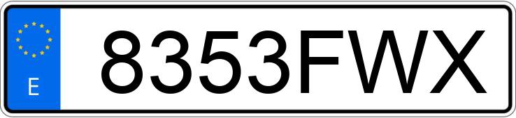 Numer rejestracyjny 8353FWX posiada RENAULT CLIO