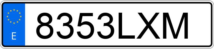 Numer rejestracyjny 8353LXM posiada RENAULT TRAFIC