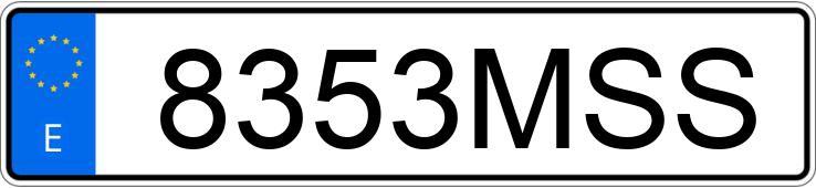 Numer rejestracyjny 8353MSS posiada SEAT LEON
