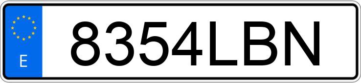 Numer rejestracyjny 8354LBN posiada TOYOTA COROLLA