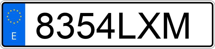 Numer rejestracyjny 8354LXM posiada VOLVO XC40