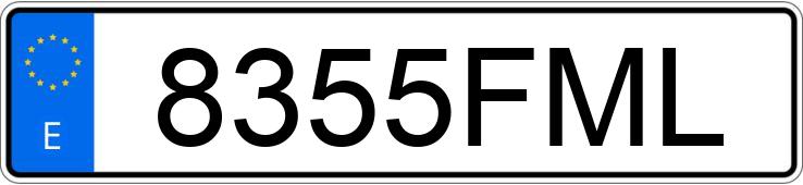 Numer rejestracyjny 8355FML posiada AUDI A3