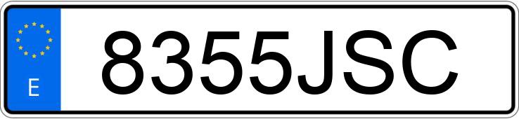 Registreringsnummeret 8355JSC har AUDI A5 SPORTBACK