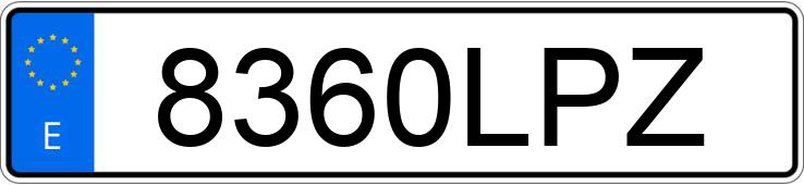 Numer rejestracyjny 8360LPZ posiada TOYOTA C-HR