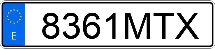 Numer rejestracyjny 8361MTX posiada BMW X1