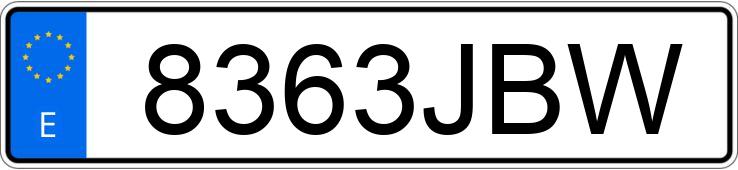 Numer rejestracyjny 8363JBW posiada VOLVO V40