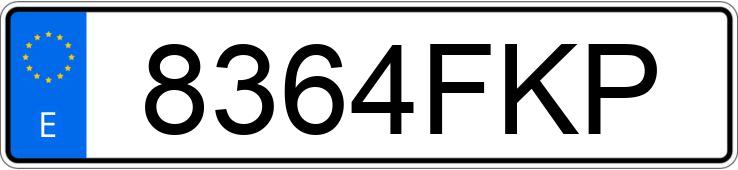 Numer rejestracyjny 8364FKP posiada VOLKSWAGEN GOLF