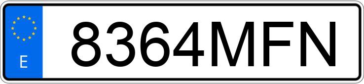 Numer rejestracyjny 8364MFN posiada SEAT IBIZA