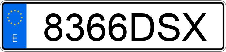 Numer rejestracyjny 8366DSX posiada VOLKSWAGEN GOLF