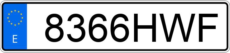 Numer rejestracyjny 8366HWF posiada MAZDA MAZDA5