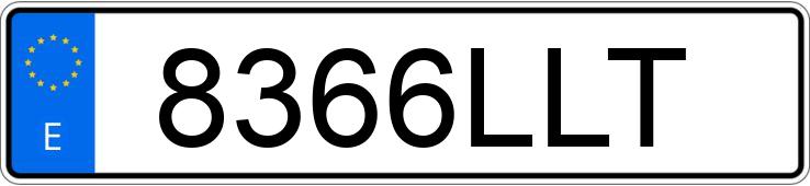 Numer rejestracyjny 8366LLT posiada BMW X6