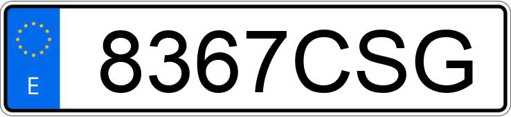 Numer rejestracyjny 8367CSG posiada MERCEDES C (203)