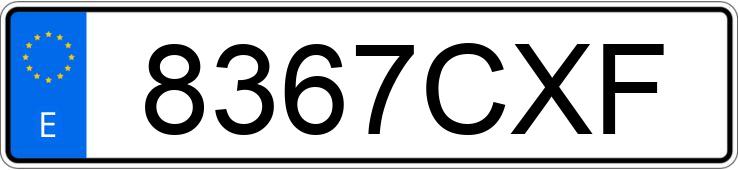 Numer rejestracyjny 8367CXF posiada CITROEN C-15