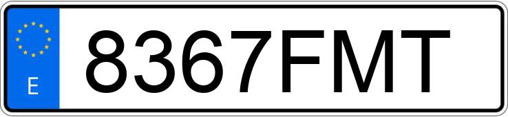 Registreringsnummeret 8367FMT har FORD FIESTA