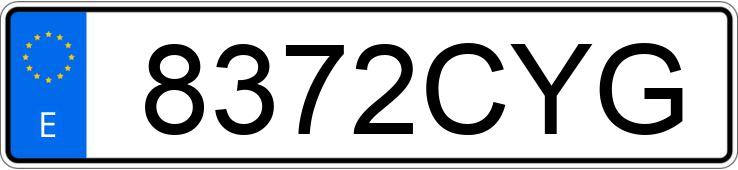 Numer rejestracyjny 8372CYG posiada HONDA CIVIC