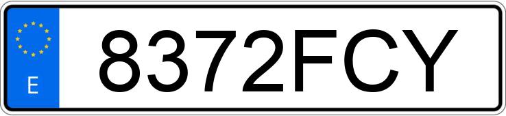 Numer rejestracyjny 8372FCY posiada OPEL ASTRA