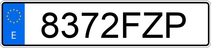 Numer rejestracyjny 8372FZP posiada SEAT IBIZA