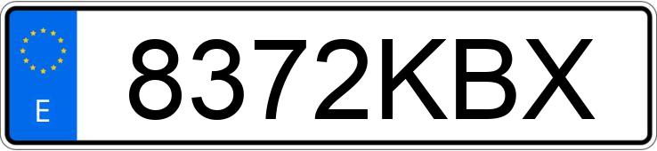 Numer rejestracyjny 8372KBX posiada AUDI A5 SPORTBACK
