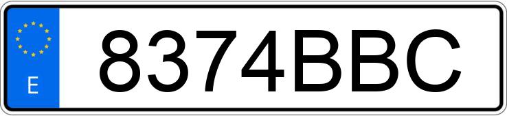 Numer rejestracyjny 8374BBC posiada VOLKSWAGEN NEW BEETLE