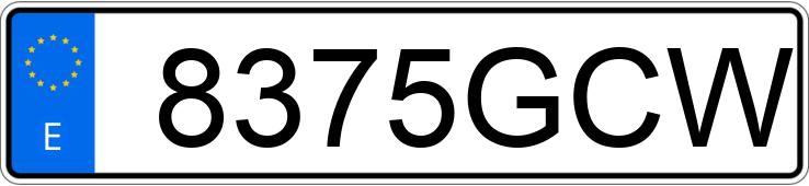 Numer rejestracyjny 8375GCW posiada MERCEDES VITO