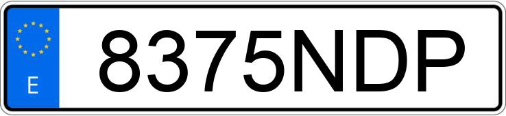 Il numero di registrazione 8375NDP ha VOLKSWAGEN CRAFTER