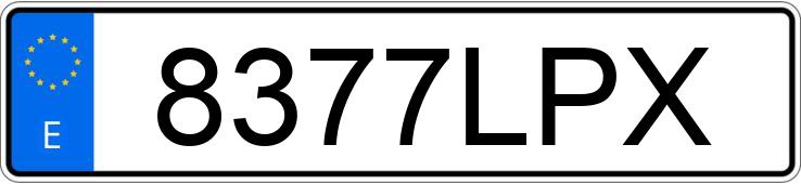 Il numero di registrazione 8377LPX ha SUBARU XV