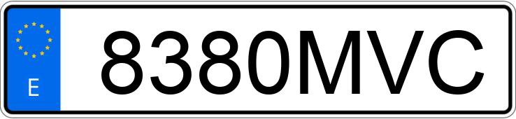 Numer rejestracyjny 8380MVC posiada BMW X1