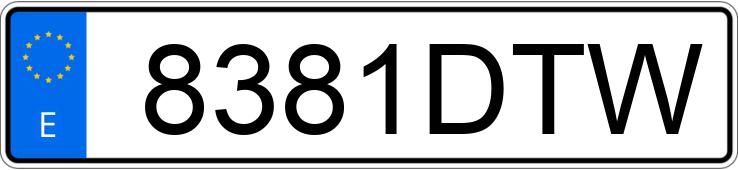 Numer rejestracyjny 8381DTW posiada FORD FOCUS Numer rejestracyjny 8381DTW posiada FORD FOCUS