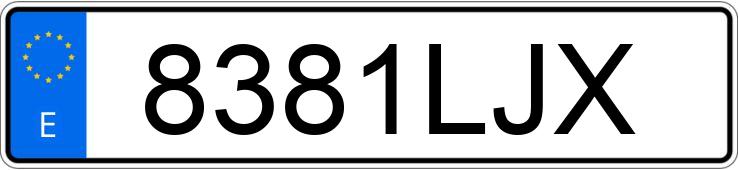 Numer rejestracyjny 8381LJX posiada MERCEDES EQC (293)