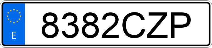 Numer rejestracyjny 8382CZP posiada ROVER MG ZS