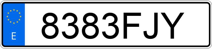 Numer rejestracyjny 8383FJY posiada FORD GALAXY