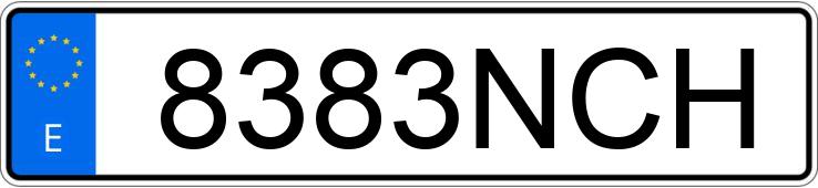 Numer rejestracyjny 8383NCH posiada BMW X1