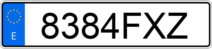 Numer rejestracyjny 8384FXZ posiada RENAULT MEGANE Numer rejestracyjny 8384FXZ posiada RENAULT MEGANE