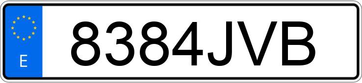 Numer rejestracyjny 8384JVB posiada NISSAN NV 200