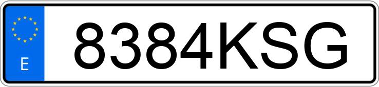 Numer rejestracyjny 8384KSG posiada SEAT IBIZA Numer rejestracyjny 8384KSG posiada SEAT IBIZA