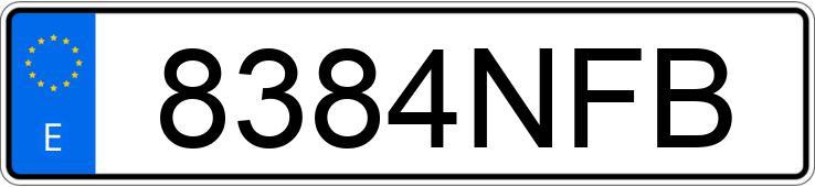 Numer rejestracyjny 8384NFB posiada VOLKSWAGEN GOLF Numer rejestracyjny 8384NFB posiada VOLKSWAGEN GOLF