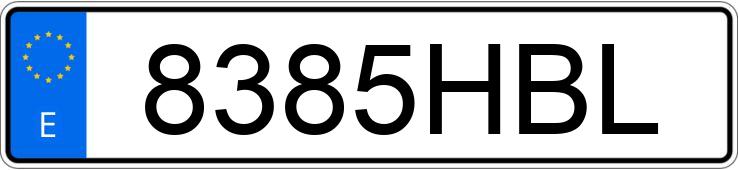 Numer rejestracyjny 8385HBL posiada VOLKSWAGEN POLO