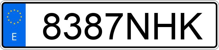 Numer rejestracyjny 8387NHK posiada EBRO S800 Numer rejestracyjny 8387NHK posiada EBRO S800