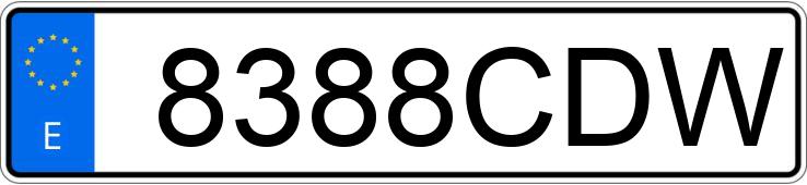 Numer rejestracyjny 8388CDW posiada MITSUBISHI COLT