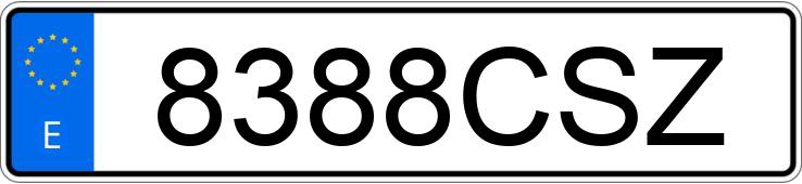 Реєстраційний номер 8388CSZ має RENAULT LAGUNA