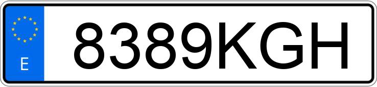 Numer rejestracyjny 8389KGH posiada DACIA DUSTER