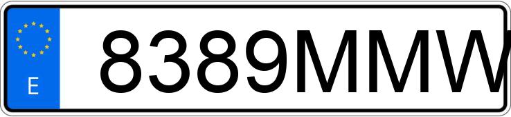 Numer rejestracyjny 8389MMW posiada SEAT LEON