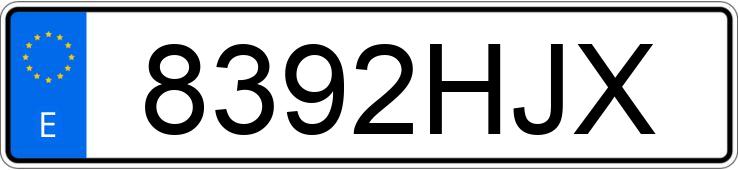 Numer rejestracyjny 8392HJX posiada SYM GTS