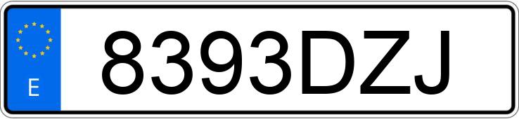 Numer rejestracyjny 8393DZJ posiada CITROEN C4
