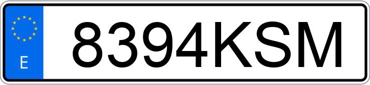 Numer rejestracyjny 8394KSM posiada DACIA DOKKER